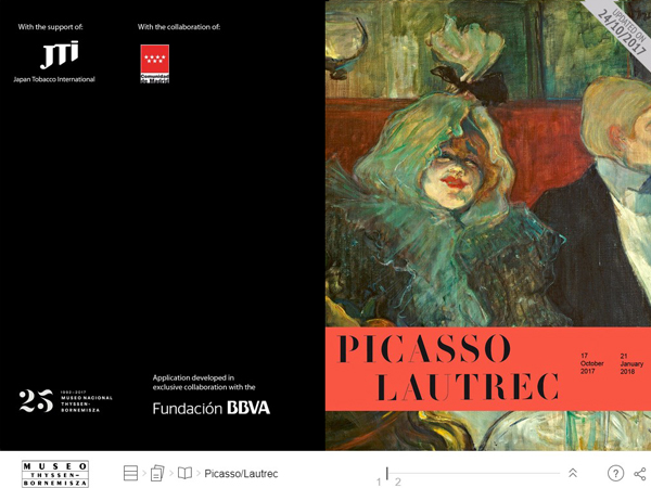 Interactive publication Picasso/Lautrec exhibition