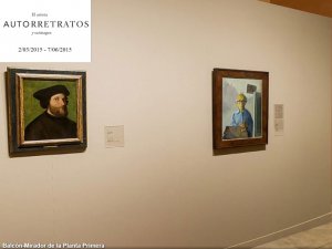 Tres obras de la exposición "Autorretratos"
