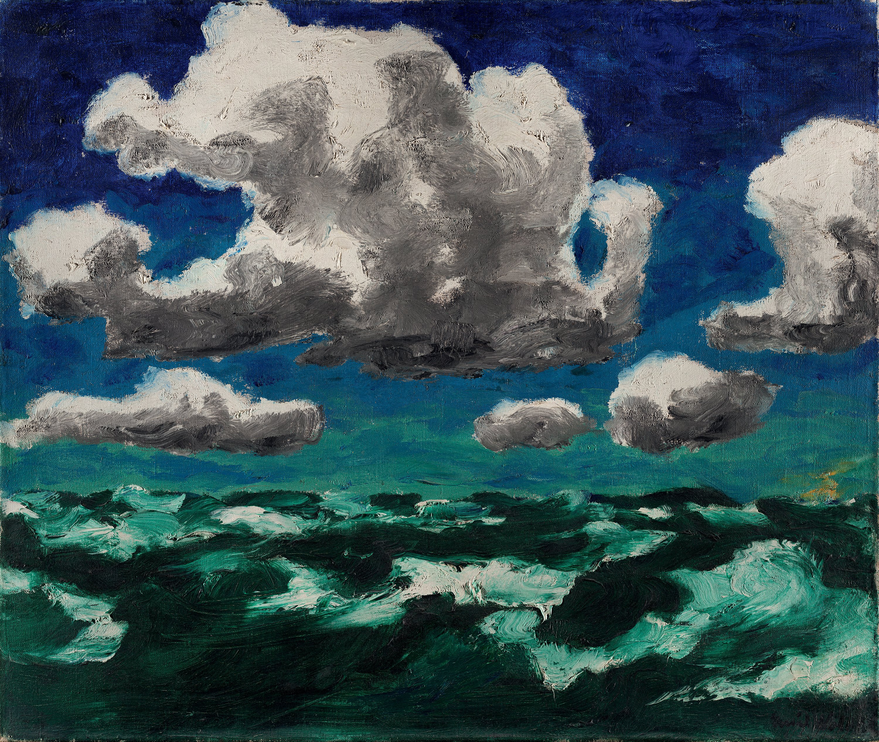 Summer Clouds. Emil Nolde, Nubes de verano, 1913