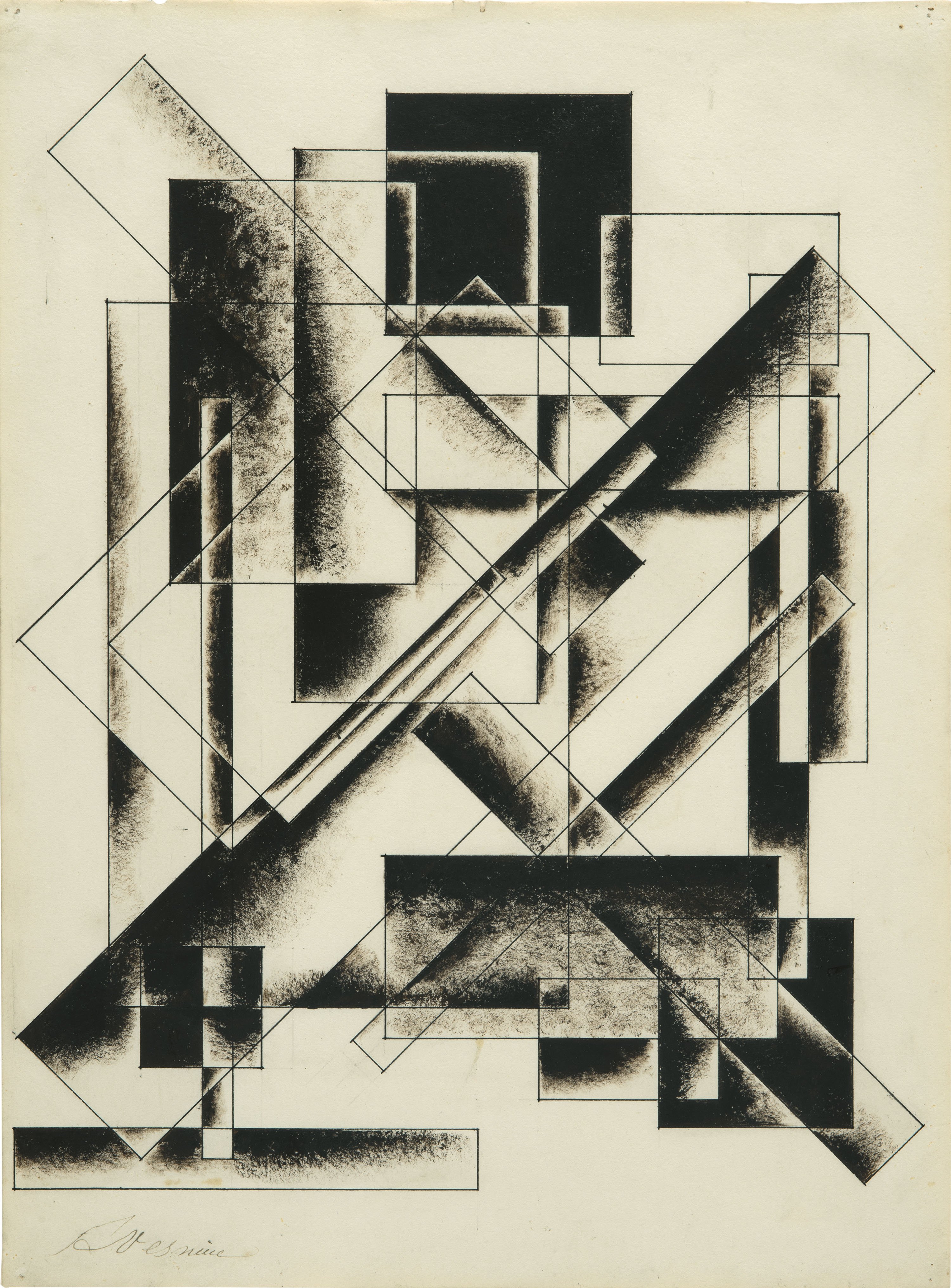 Untitled (Geometrical Drawing). Sin título (Dibujo geométrico), c. 1920-1921