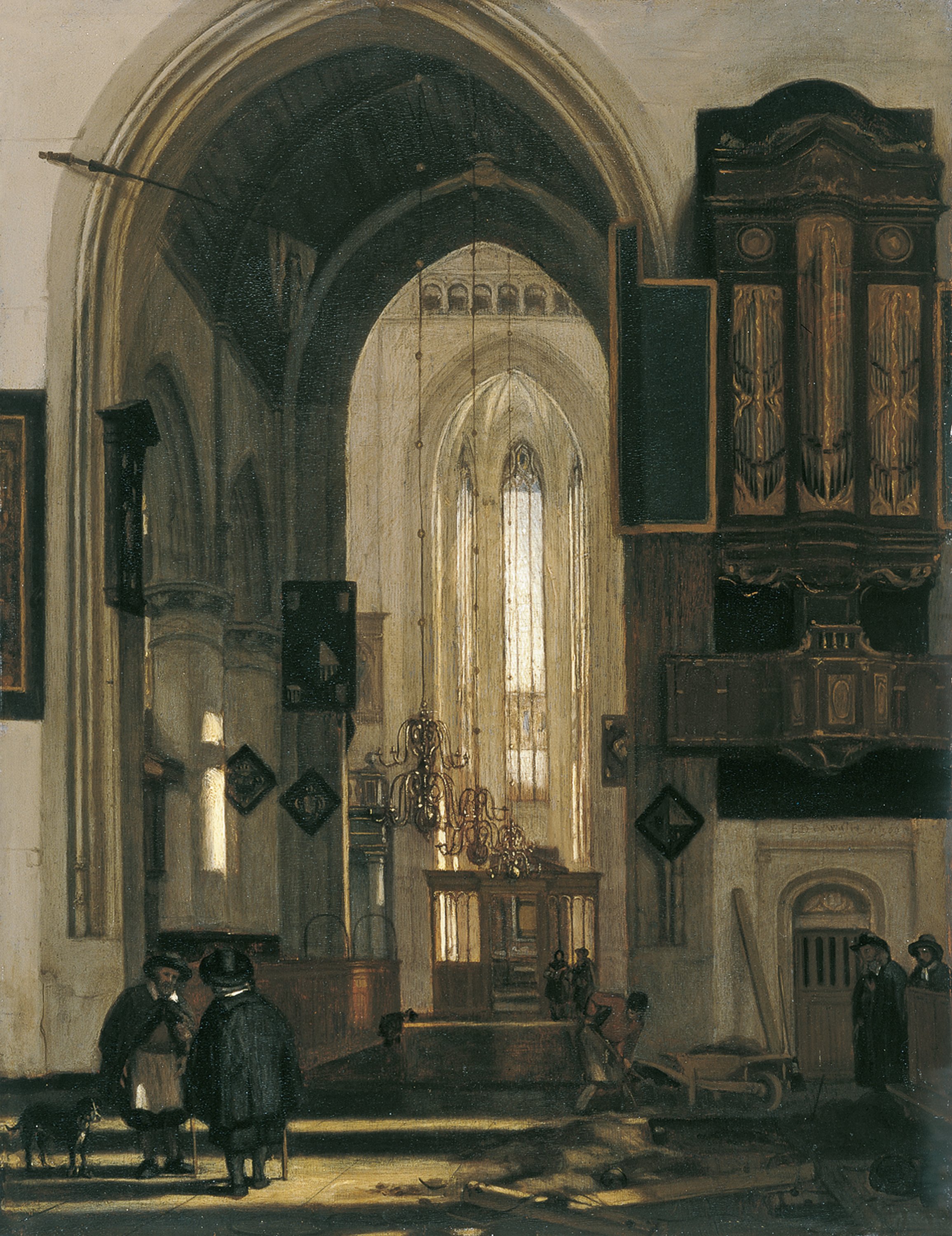 Interior of a Gotic Church. Interior de una Iglesia gótica, ¿166[9]?