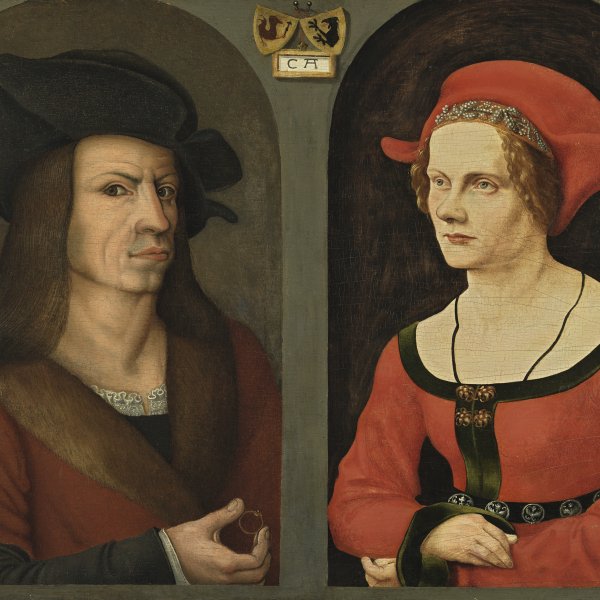 Retrato de boda de Coloman Helmschmid y Agnes Breu