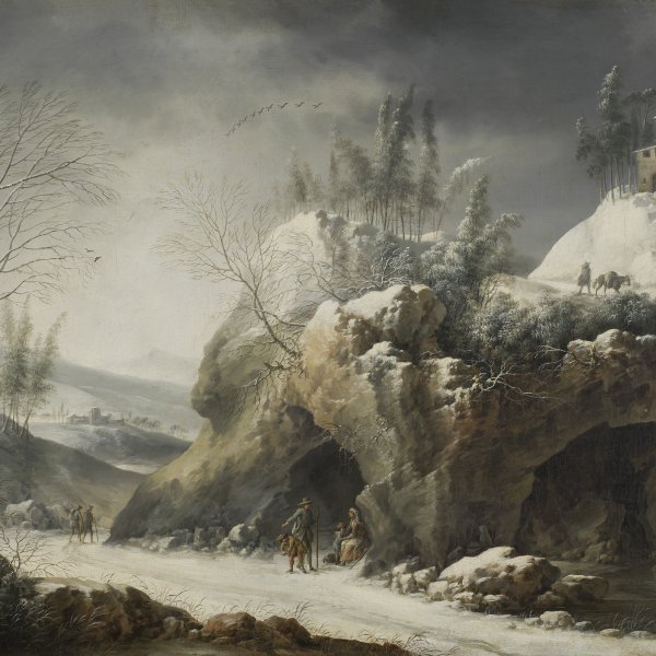 Winter Landscape with a Peasant Family