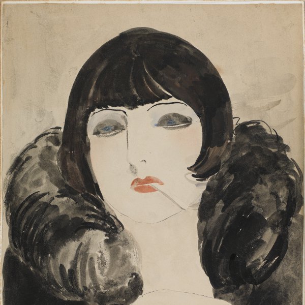 Portrait of a woman with a cigarette (Kiki de Montparnasse)
