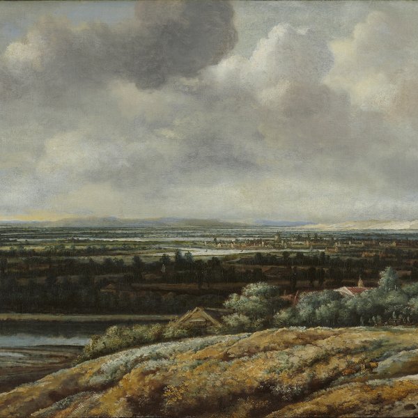 Panoramic Landscape with a City in the Background