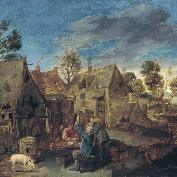 Village Scene with Men drinking