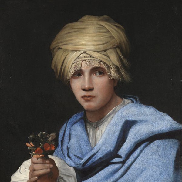 Boy in a Turban holding a Nosegay