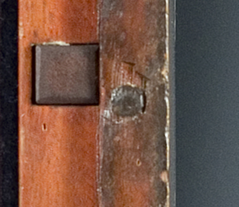 Detail of the edge of the artwork