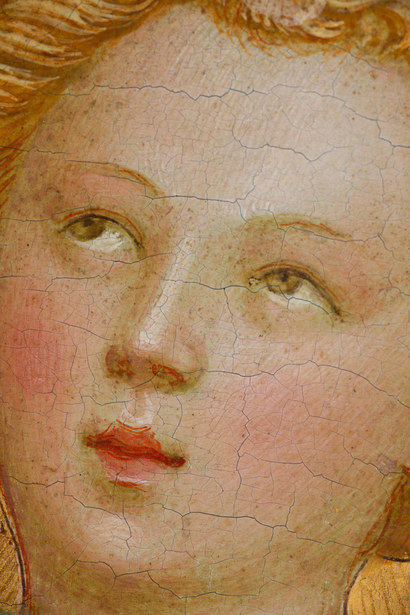 Detail of the verdaccio technique