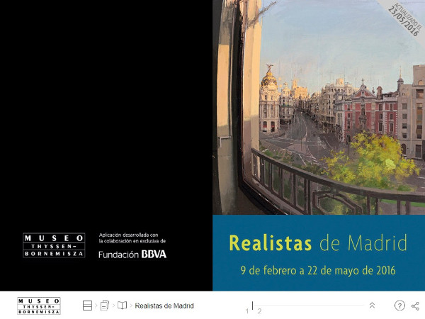 Portada de la publicación interactiva de la exposición de Realistas de Madrid
