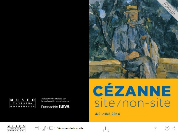 Portada de la publicación interactiva de la exposición de Cézanne site / non-site