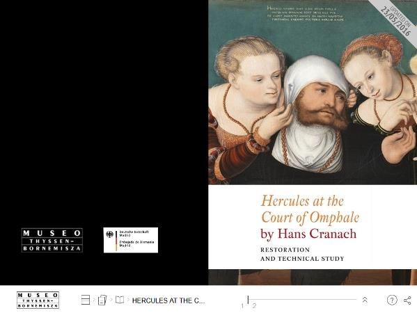 Portada de la publicación interactiva sobre la restauración de Hércules en la Corte de Onfalia