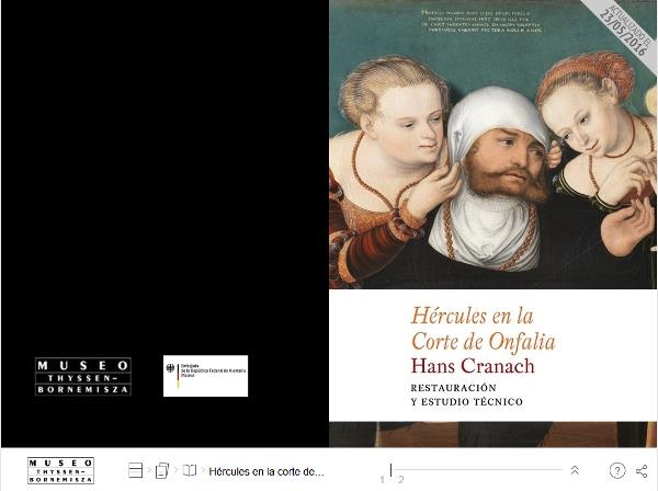 Portada de la publicación interactiva Resturación de Hércules en la Corte de Onfalia