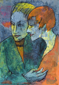 Emil Nolde.  La joven pareja, hacia 1931-1935 