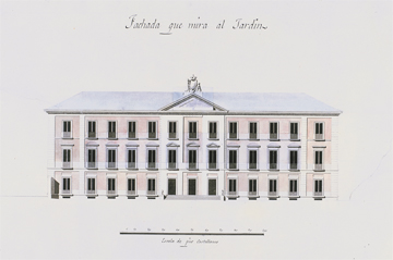 Antonio López Aguado: Casa de la duquesa de Villahermosa. Fachada al jardín, 1805. Museo de Historia, Ayuntamiento, Madrid