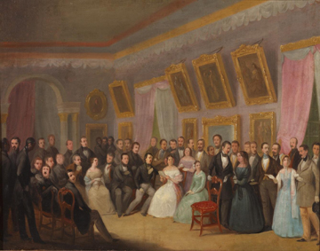 Antonio Esquivel: Reparto de premios en el Liceo, 1846, óleo sobre lienzo, 55,2 x 71,5 cm. Museo Nacional del Romanticismo, Madrid