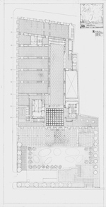 Rafael Moneo: Planta baja. Despiece de solados. Plano del proyecto de ejecución, 1990