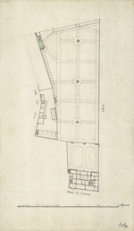 Gian Battista Novelli, Planta baja del palacio de Atri, hacia 1756. Fondo Rabaglio, Archivio di Stato del Cantone Ticinifo, Bellinzona (Suiza)