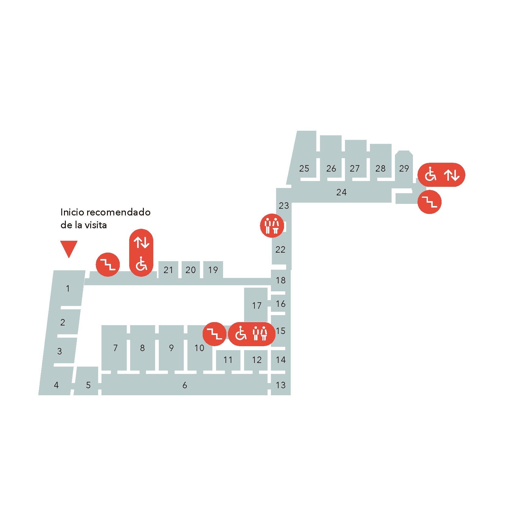 Plano planta segunda Museo Nacional Thyssen-Bornemisza