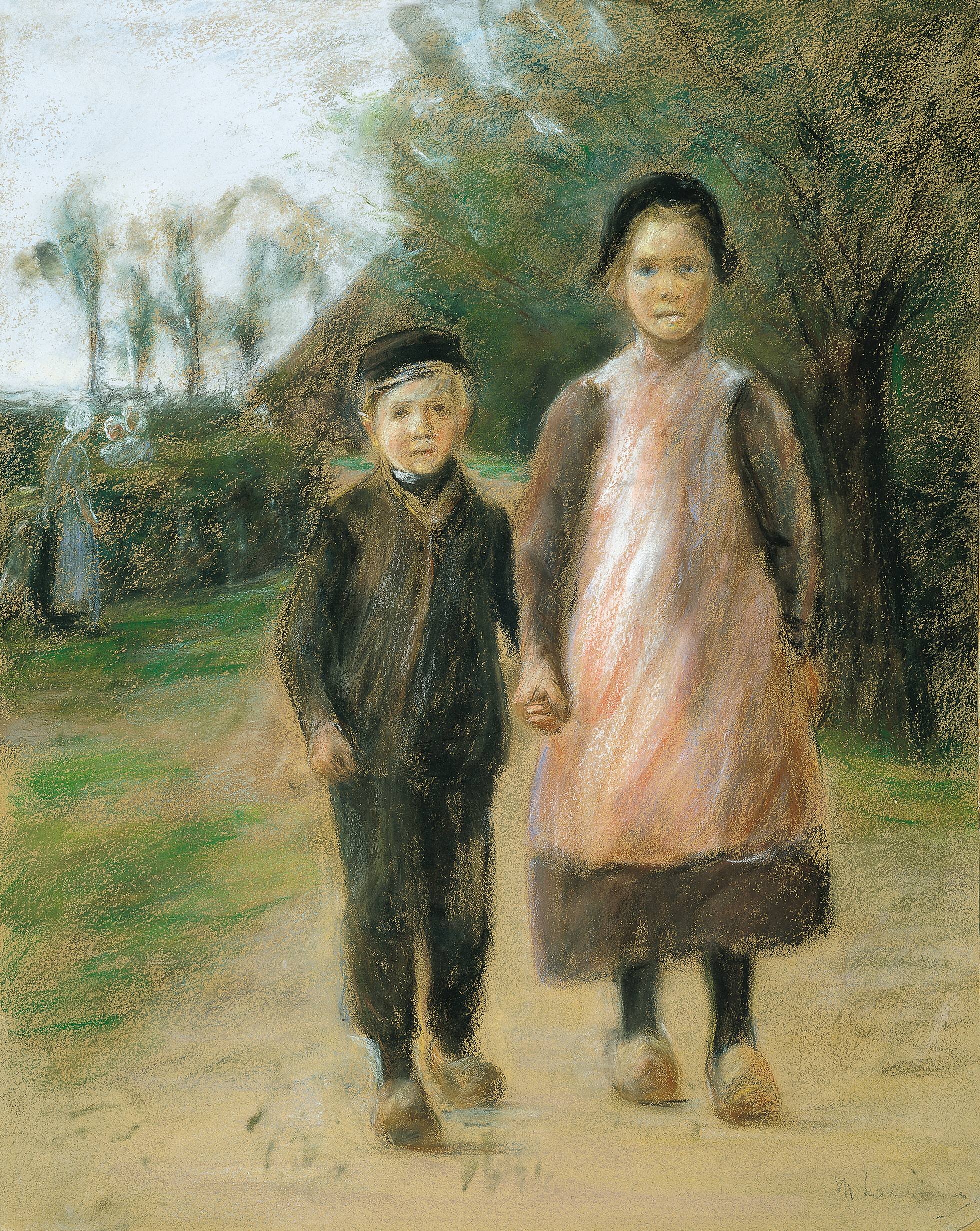 Boy and Girl on a Village Street - Liebermann, Max. Museo Nacional