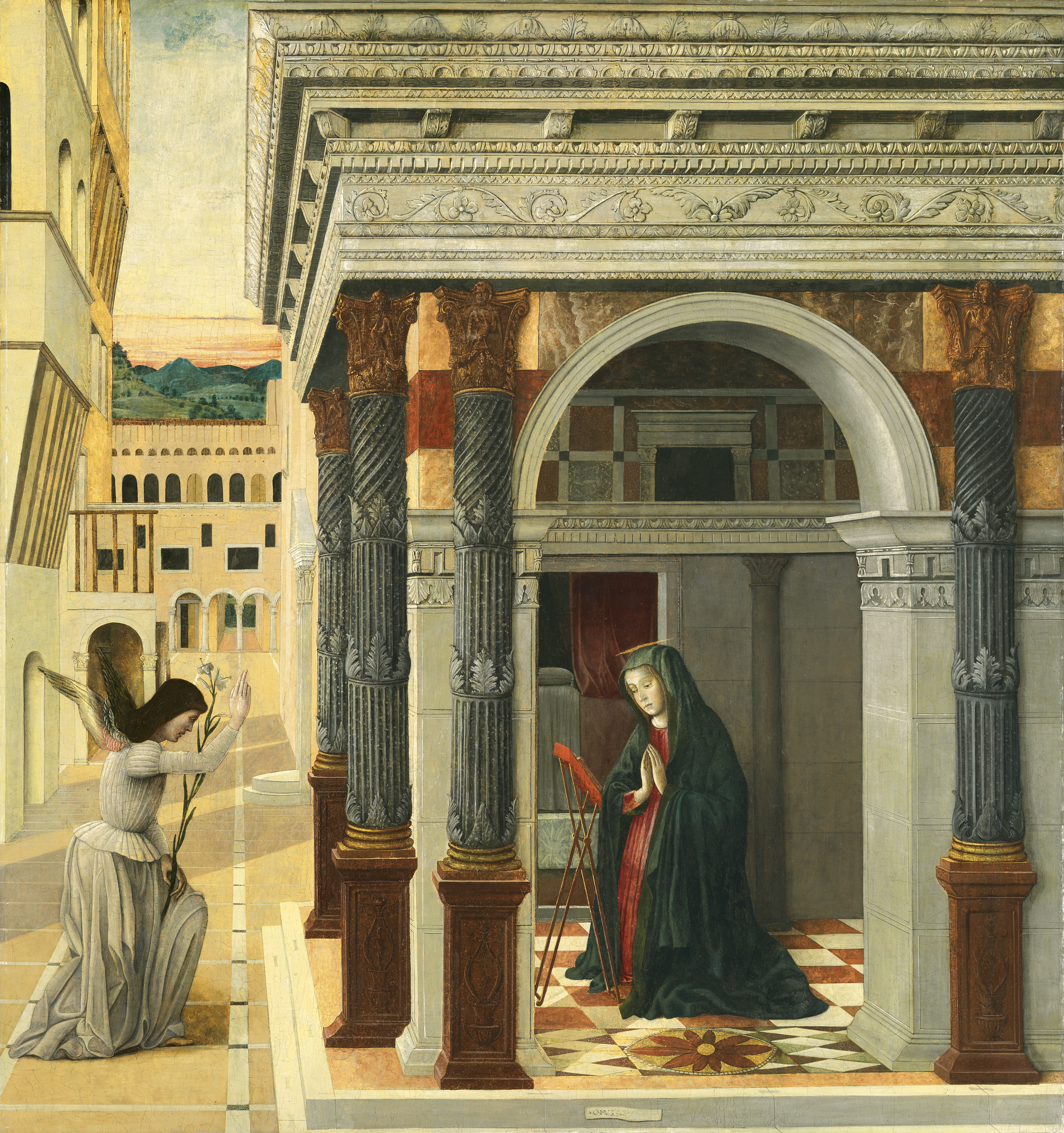 The Annunciation Bellini Gentile Museo Nacional Thyssen Bornemisza