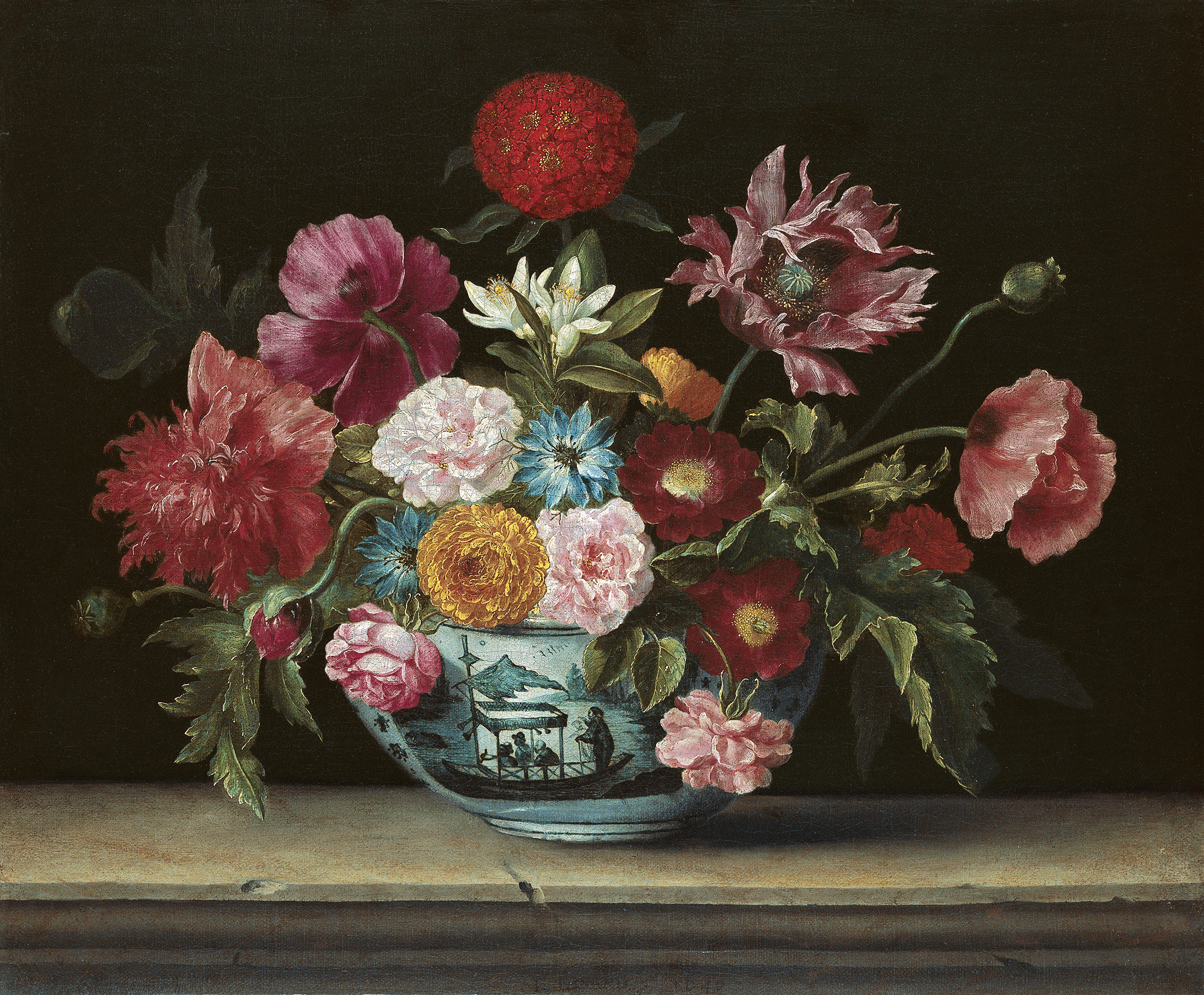 Porcelana china con flores - Linard, Jacques. Museo Nacional  Thyssen-Bornemisza