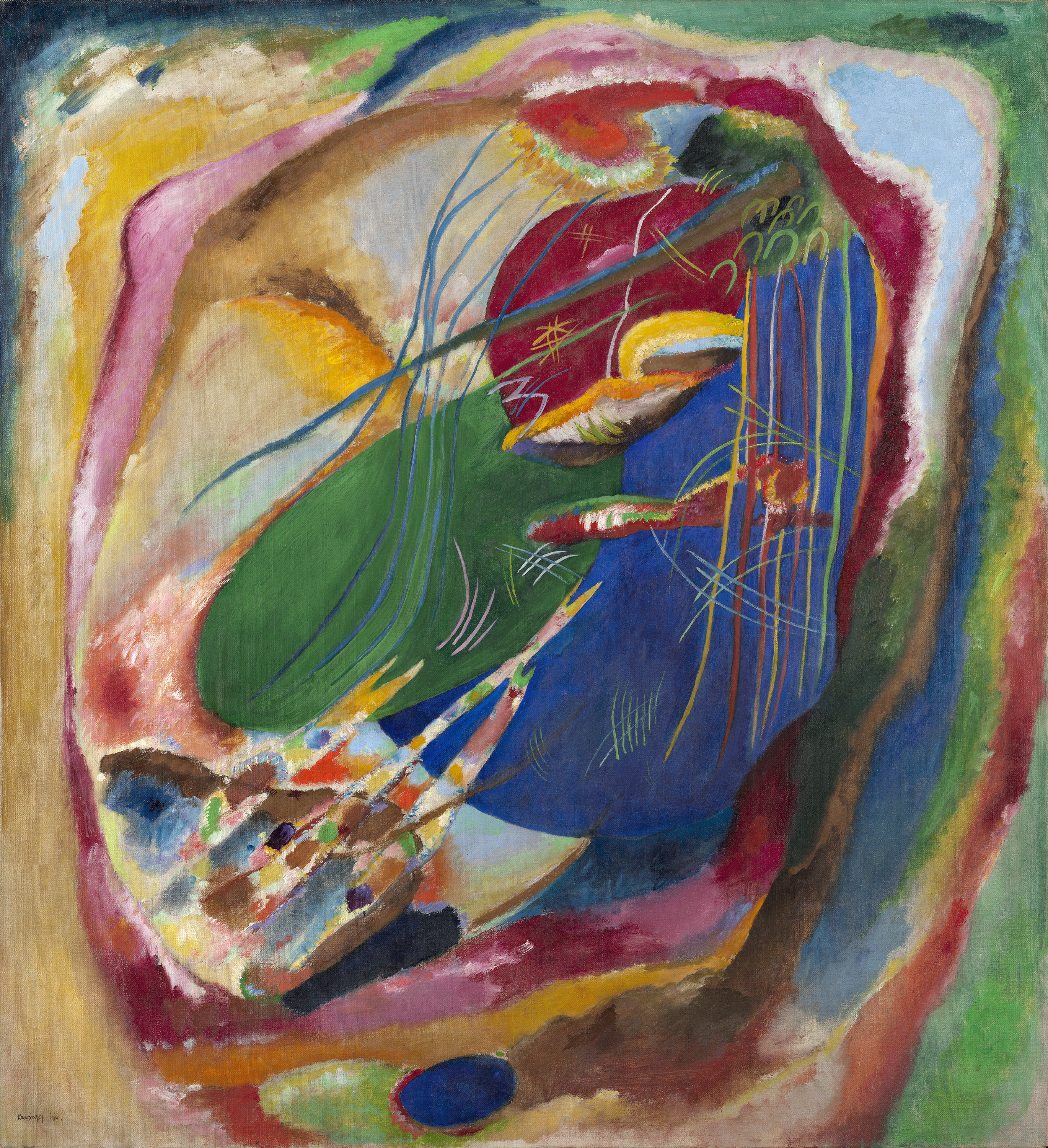 Pintura con tres manchas, n.º 196 - Kandinsky, Wassily. Museo Nacional  Thyssen-Bornemisza