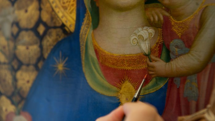 Restoration of The Virgin of Humility by Fra Angelico, lecture morning
