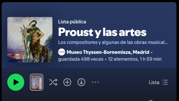 Podcast Proust y las artes. Museo Nacional Thyssen-Bornemisza