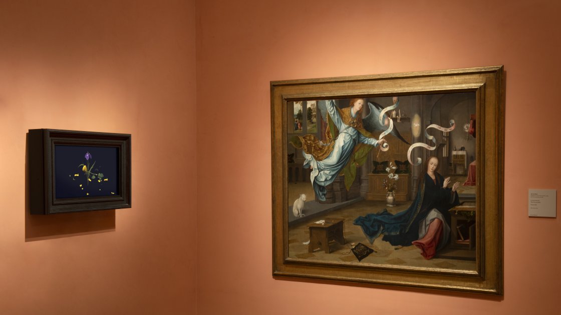 Obra de Marina Núñez junto a una obra de Jan de Beer en sala 7 del Museo Nacional Thyssen-Bornemisza