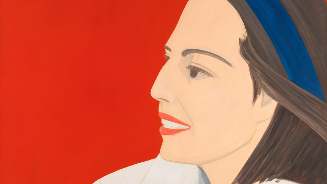 Alex  Katz. La sonrisa roja, 1963