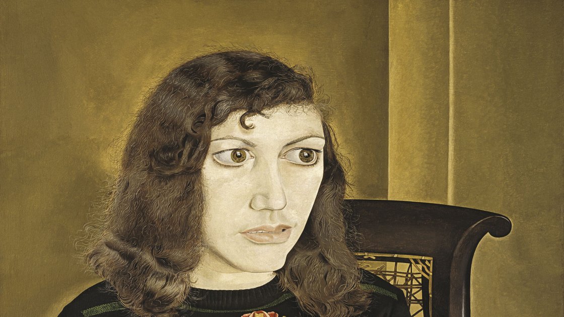 Lucian Freud. Muchacha con rosas 