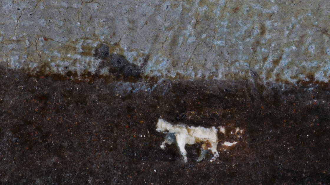 Detalle en macrofotografía de la obra de Canaletto “La plaza de San Marcos en Venecia”