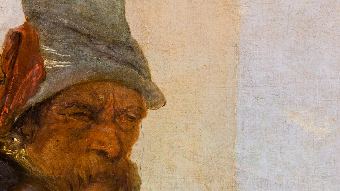 Cata realizada durante el proceso de limpieza de la obra de Tiepolo