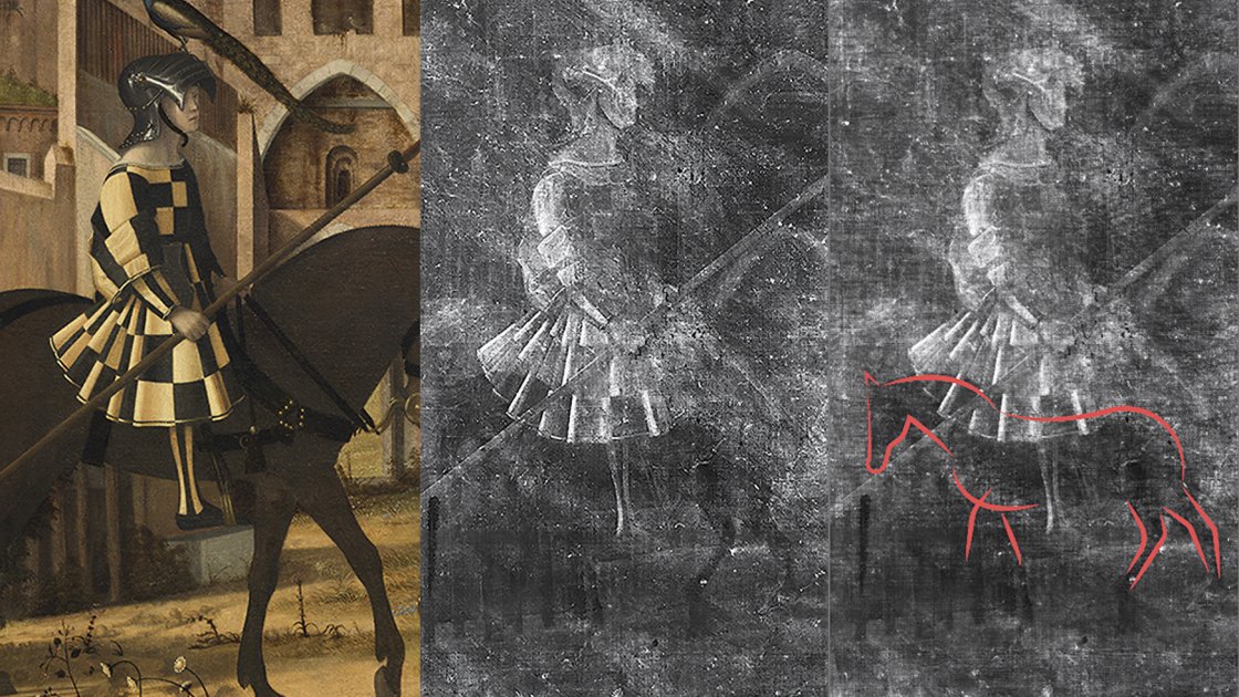 Comparativa de la imagen visible y la imagen radiográfica