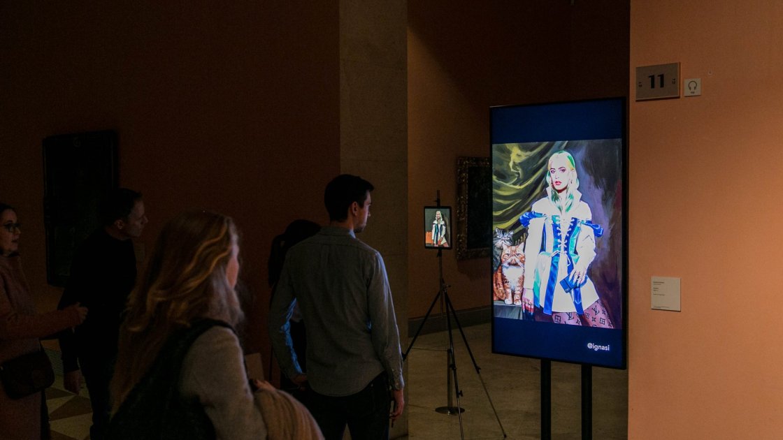 Salas del museo durante la entrega de premios de #VersionaThyssen