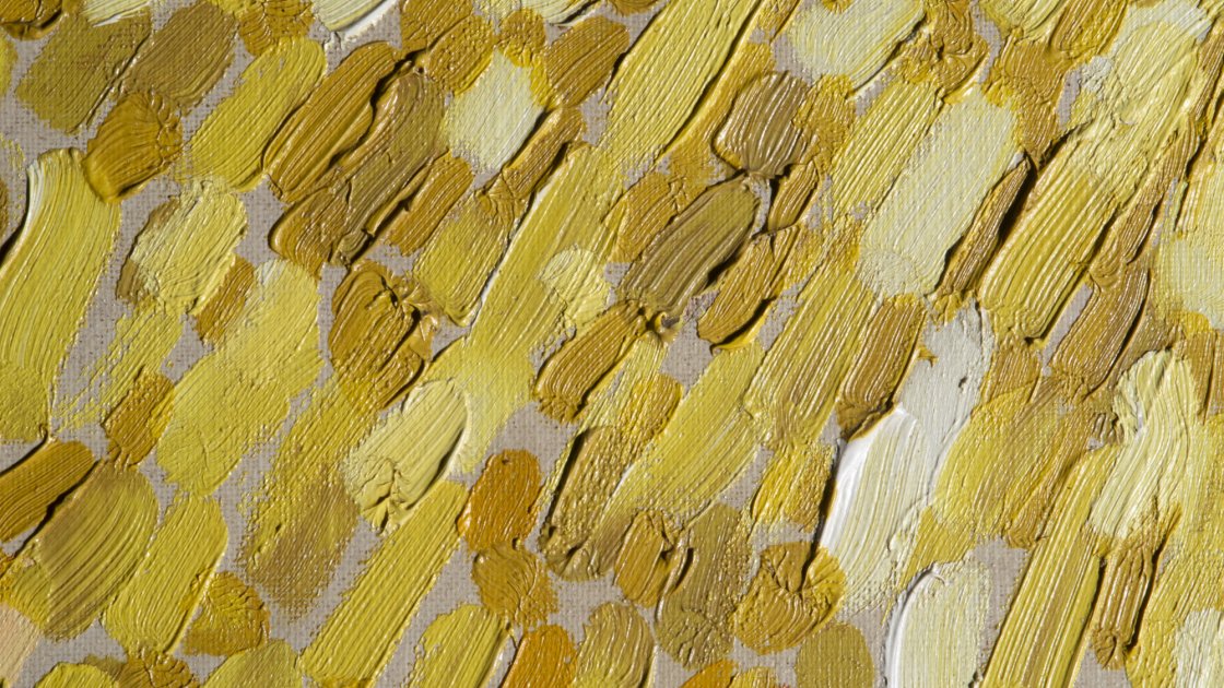 Detalle de los pigmentos que componen la paleta de color de la obra "El puente de Waterloo" de André Derain