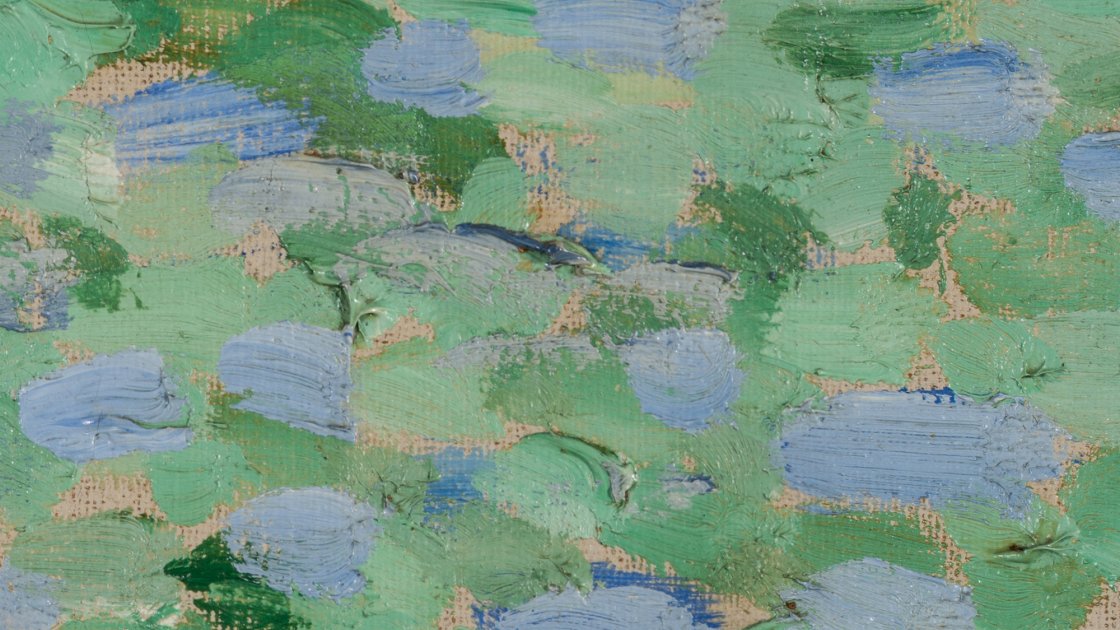 Detalle de la pincelada de la obra de André Derain "El puente de Waterloo"