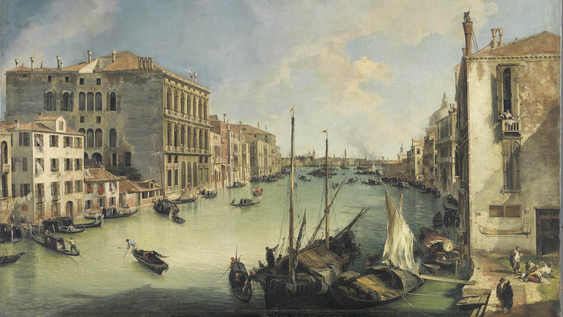El Gran Canal desde San Vío, Venecia. Canaletto (Giovanni Antonio  Canal)