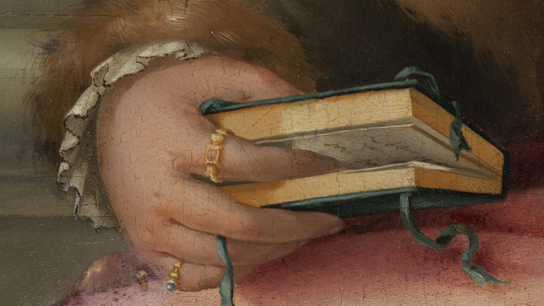 Detalle de la obra “Retrato de una dama” de Pier Francesco Foschi