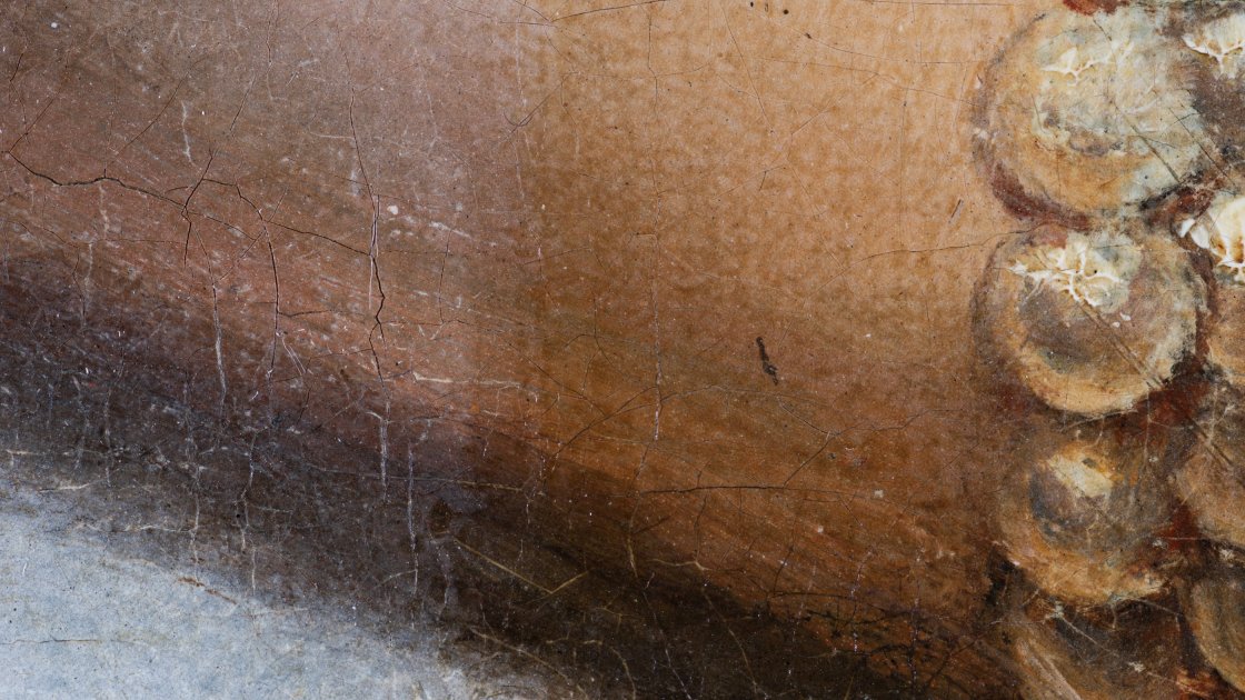 Detalle del proceso de limpieza de la obra “Venus y Cupido”, de Peter Paul Rubens