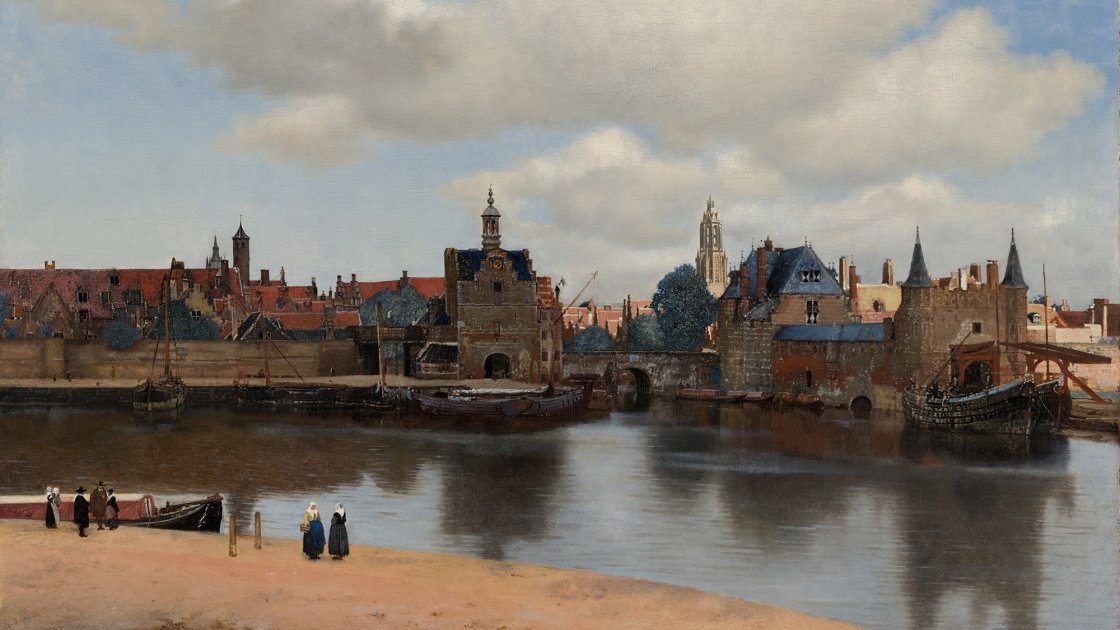 Johannes Vermeer. Vista de Delft, h. 1660-1661. Mauritshuis, La Haya