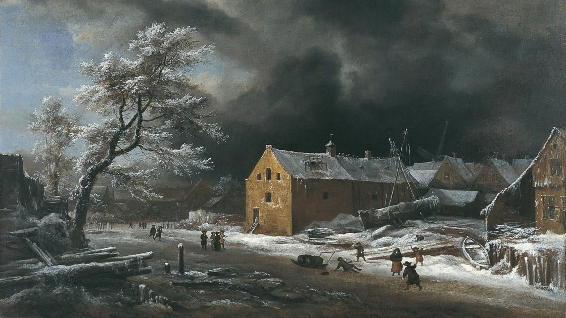 Paisaje de invierno. Jacob Isaacksz van (y colaboradores?) Ruisdael