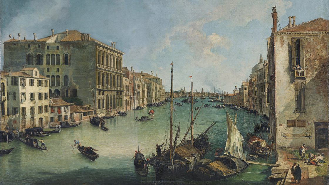 El Gran Canal desde San Vío, Venecia. Canaletto (Giovanni Antonio  Canal)