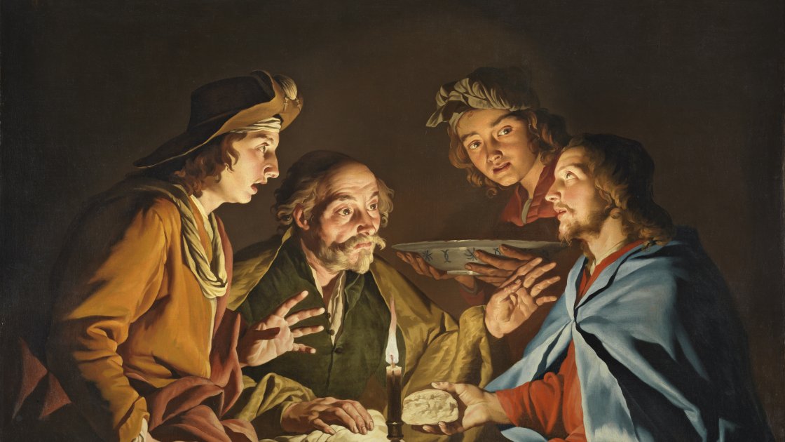 La Cena de Emaús. Matthias Stom