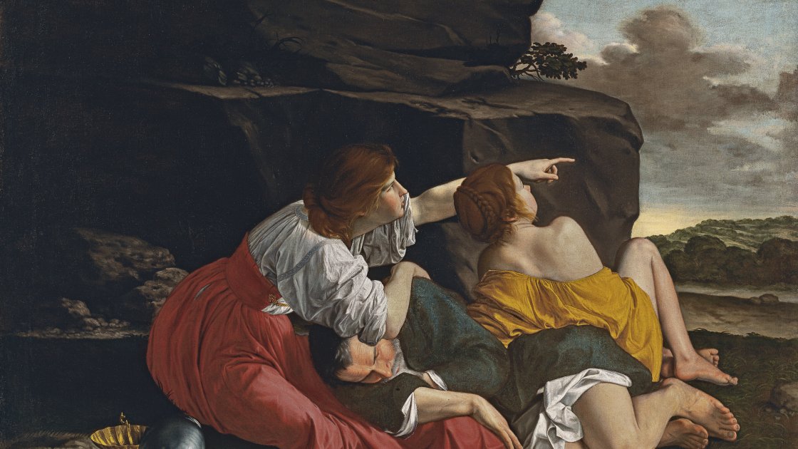 Lot y sus hijas. Orazio (taller) Gentileschi