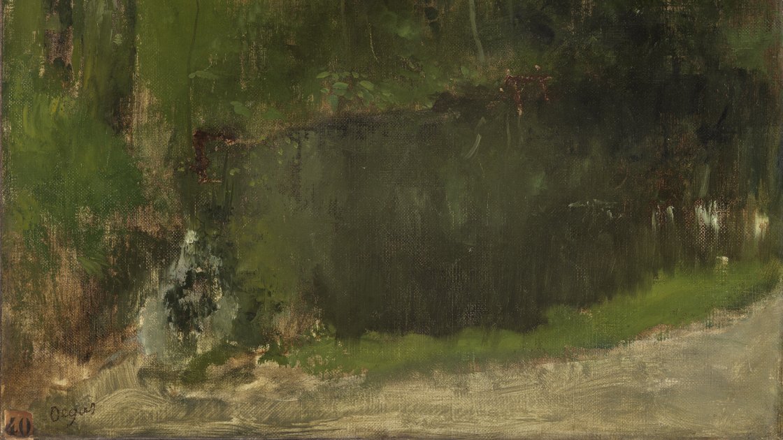 El estanque en el bosque. Edgar Degas