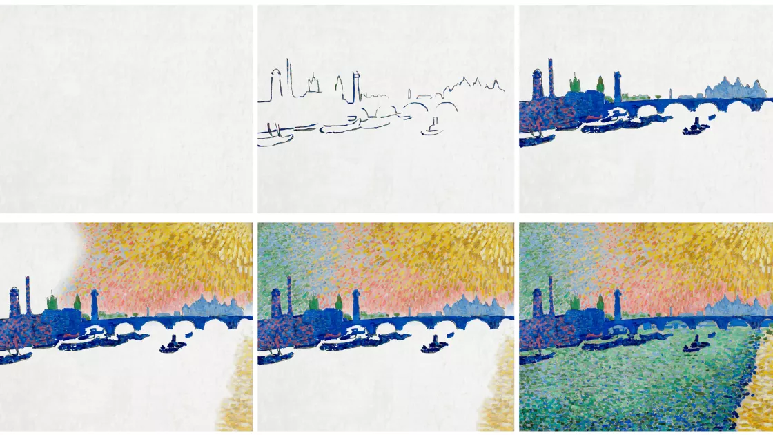 Descripción del procedimiento pictórico en la obra de Derain "El puente de Waterloo"