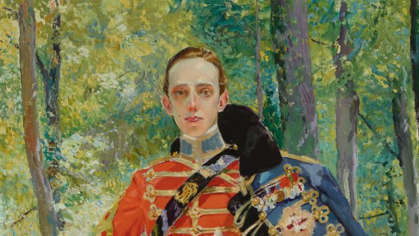 King Alfonso XIII in  Hussar’s Uniform. Exhibition "Sorolla an Fashion", Museo Nacional Thyssen-Bornemisza