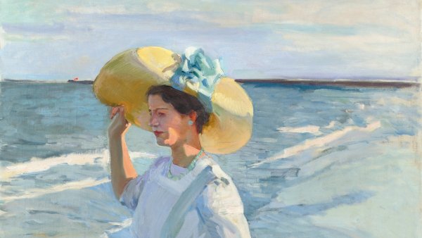 Elena at the Beach. Exhibition "Sorolla an Fashion", Museo Nacional Thyssen-Bornemisza